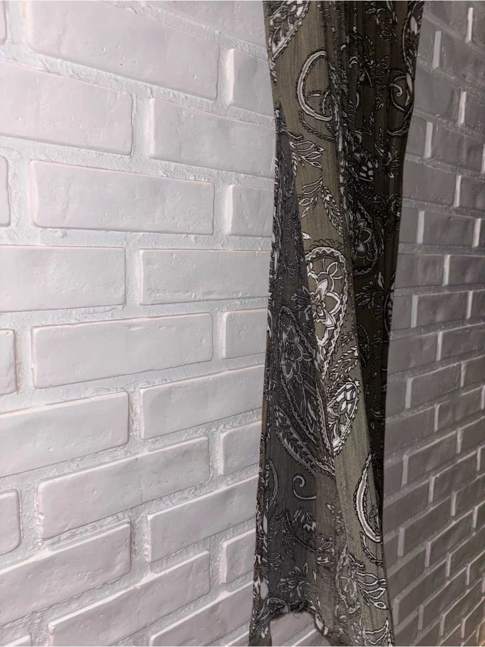 New York & Company Olive Paisley Pants